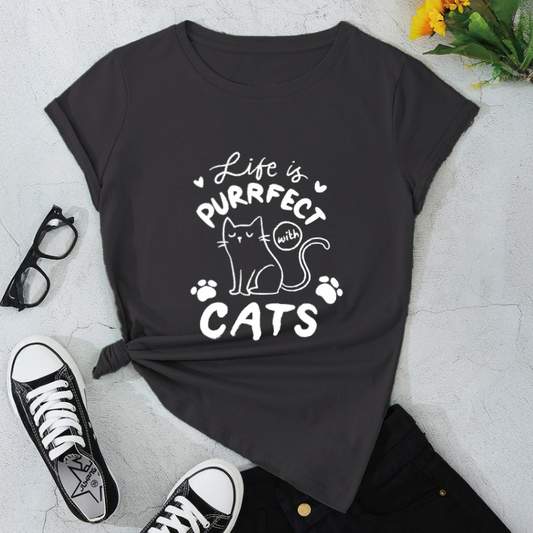 Purrfect Cat Lover T-Shirt | Softstyle Tee Mavolino