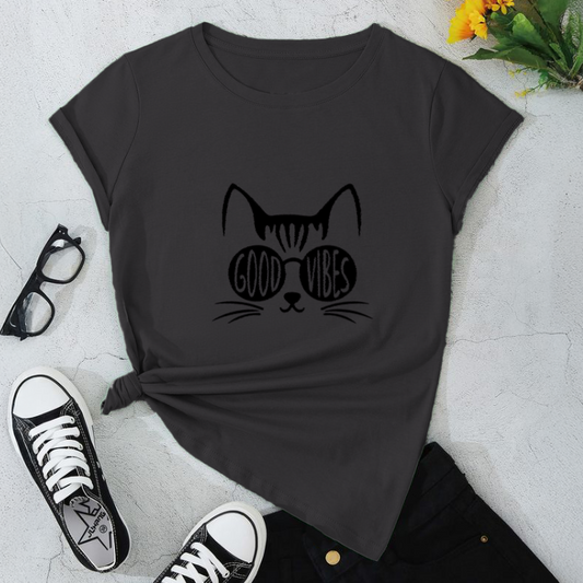 Good Vibes Cat Unisex T-Shirt