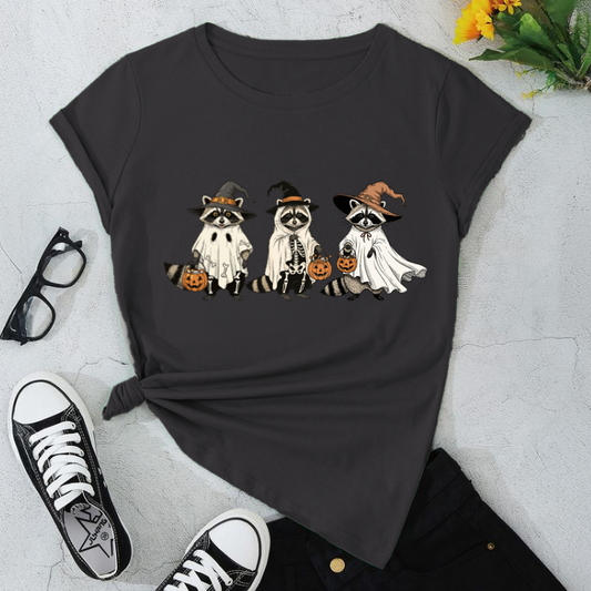 Funny Halloween Rakoon T-Shirt