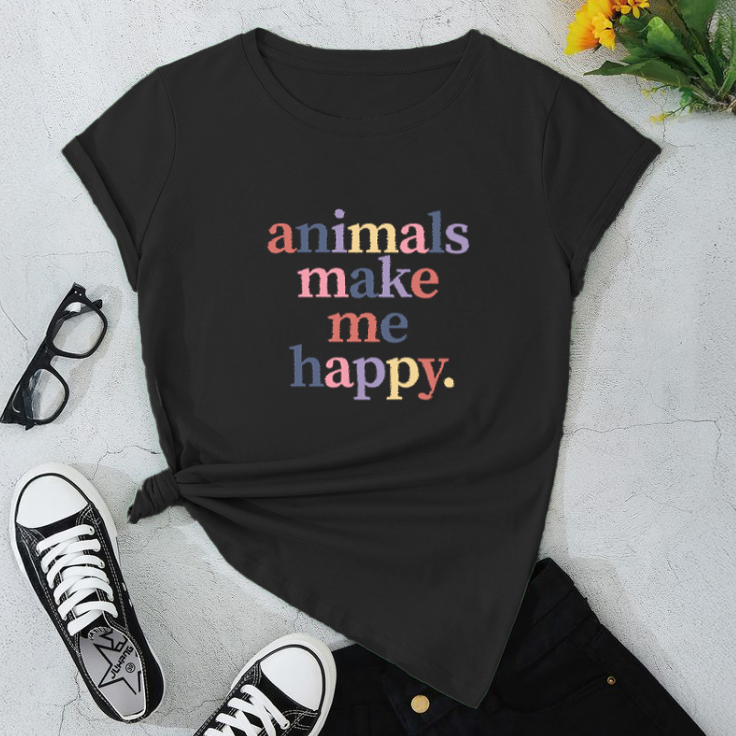 Animals Make Me Happy T-Shirt