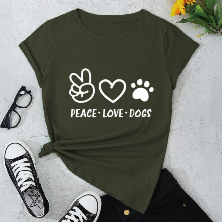 Peace, Love & Dogs T-Shirt