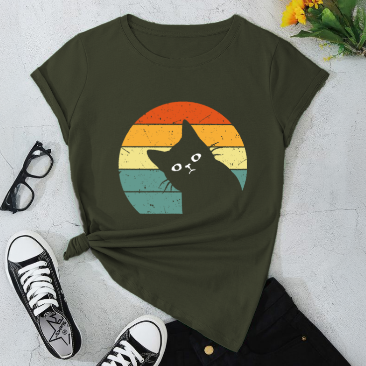 Retro Cat Unisex Softstyle T-Shirt