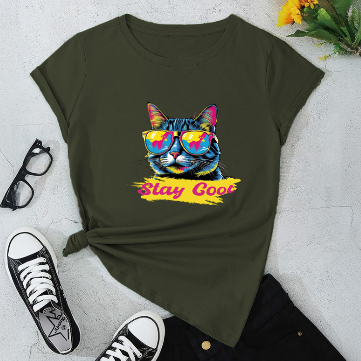 Cool Cat Graphic T-Shirt