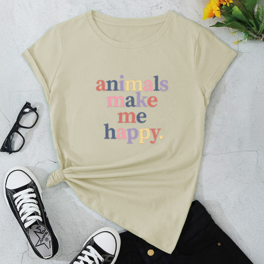 Animals Make Me Happy T-Shirt