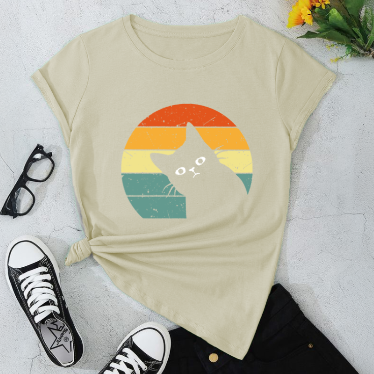 Retro Cat Unisex Softstyle T-Shirt