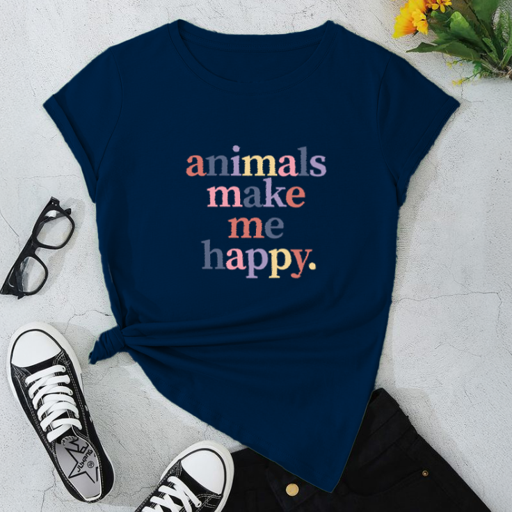 Animals Make Me Happy T-Shirt