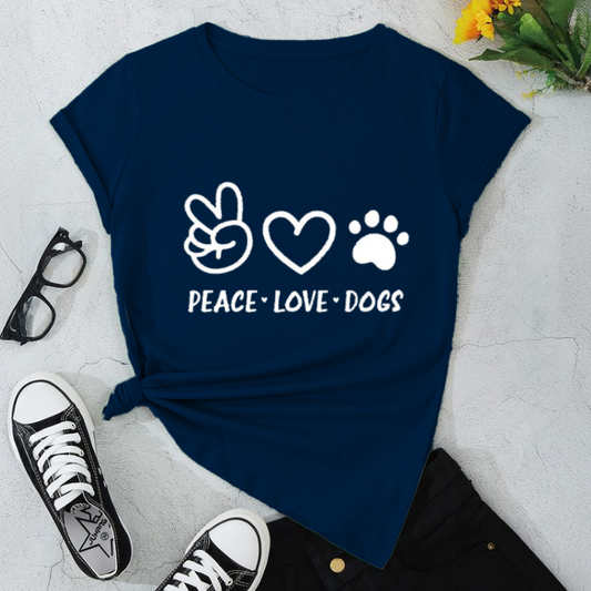 Peace, Love & Dogs T-Shirt