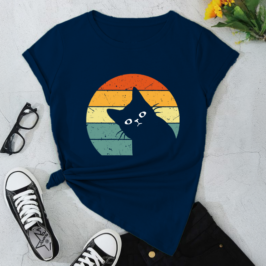 Retro Cat Unisex Softstyle T-Shirt