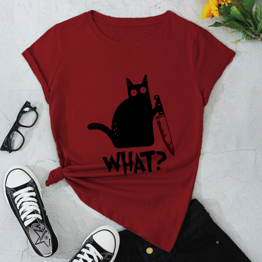 What? Cat Graphic Unisex Softstyle T-Shirt