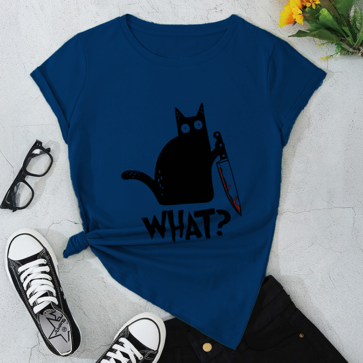 What? Cat Graphic Unisex Softstyle T-Shirt