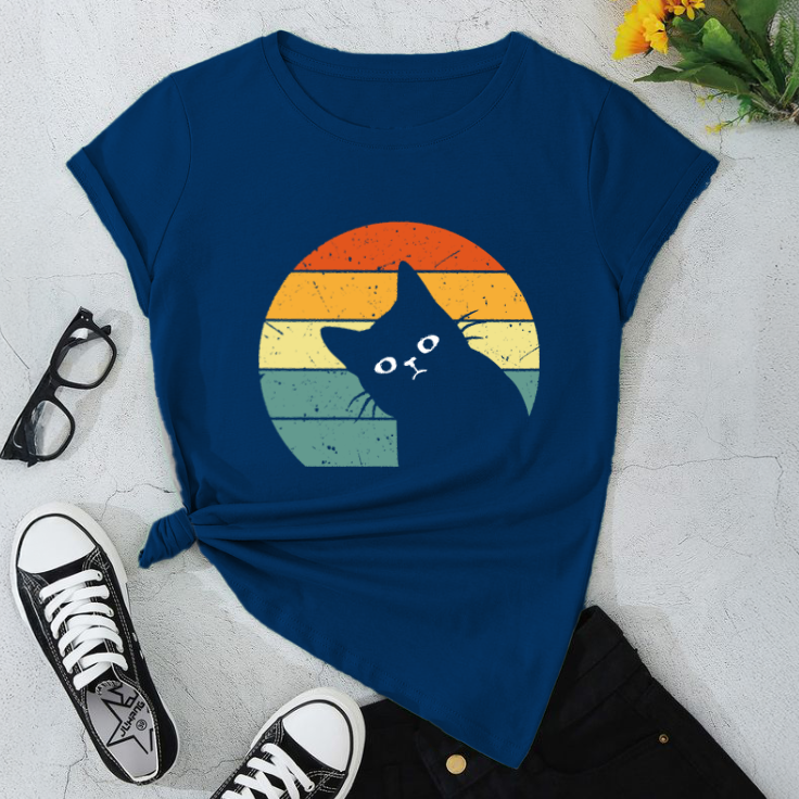 Retro Cat Unisex Softstyle T-Shirt