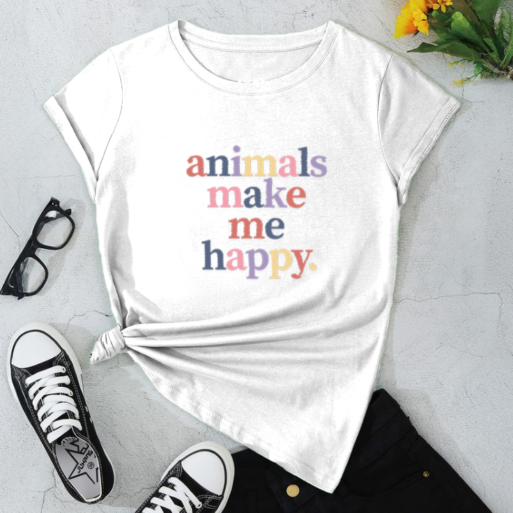 Animals Make Me Happy T-Shirt