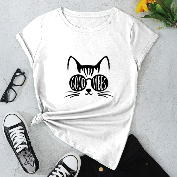 Good Vibes Cat Unisex T-Shirt