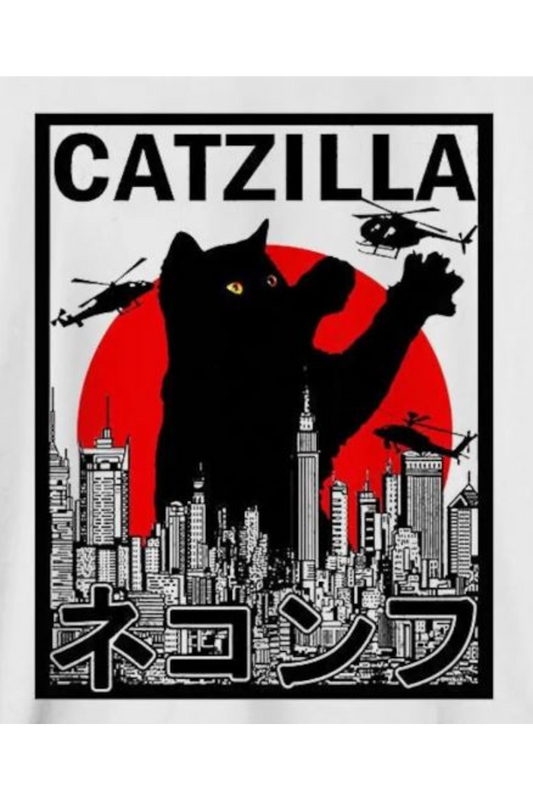 Catzilla Graphic T-Shirt | Fun Casual Wear for Cat Lovers