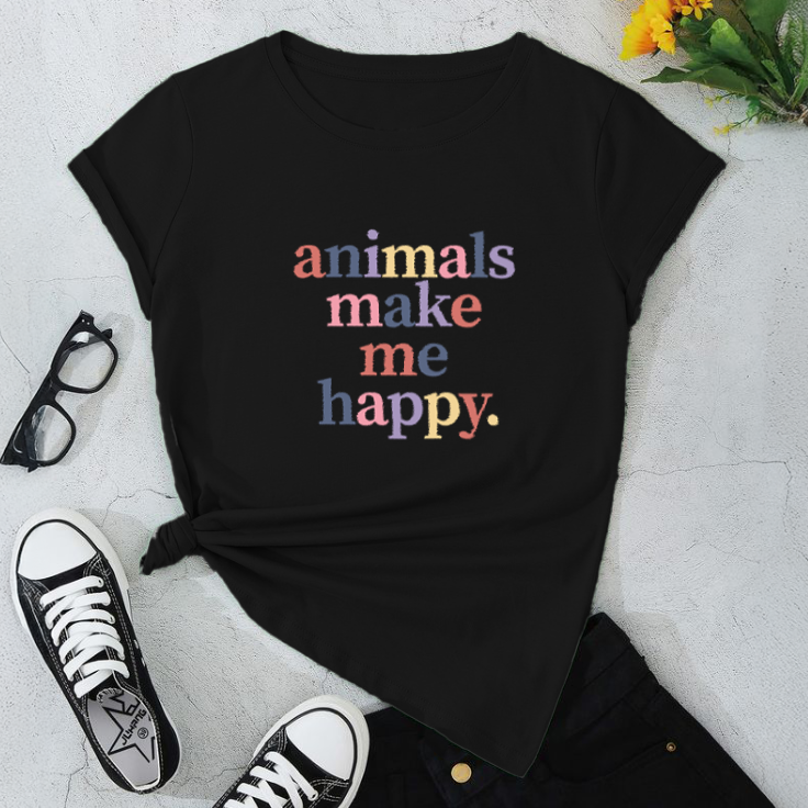 Animals Make Me Happy T-Shirt