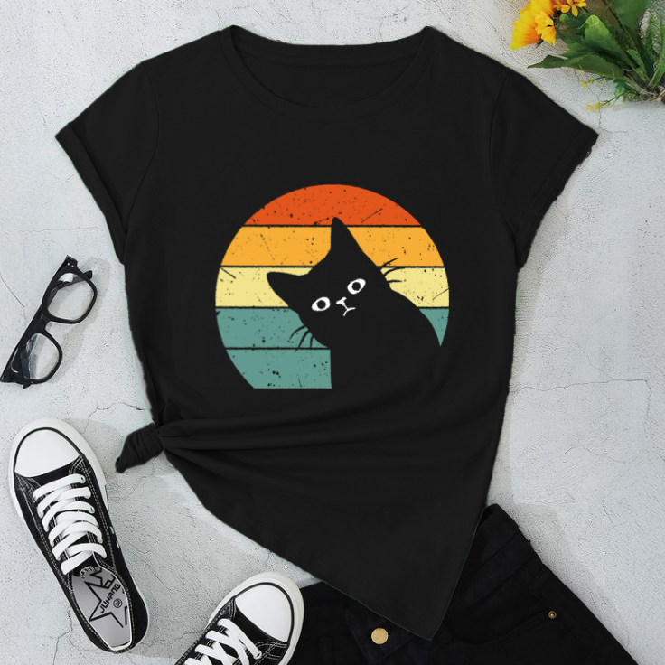 Retro Cat Unisex Softstyle T-Shirt