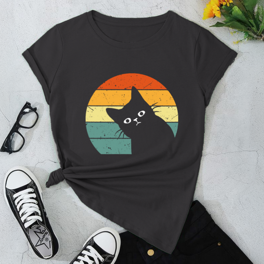 Retro Cat Unisex Softstyle T-Shirt