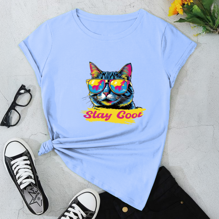 Cool Cat Graphic T-Shirt