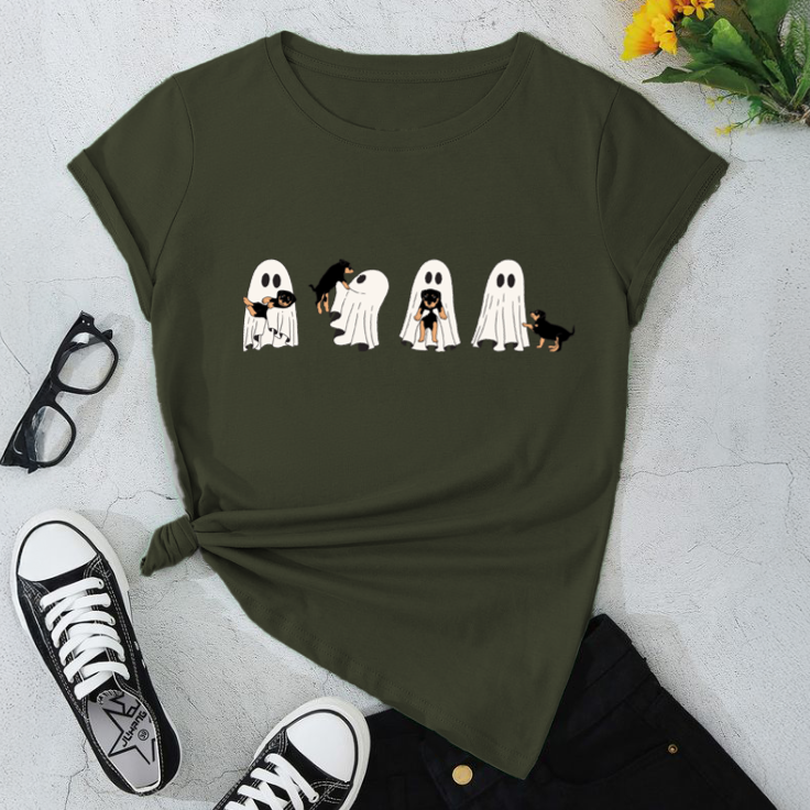 Adorable Animal Graphic Tee - Perfect for Dog Lovers / Halloween