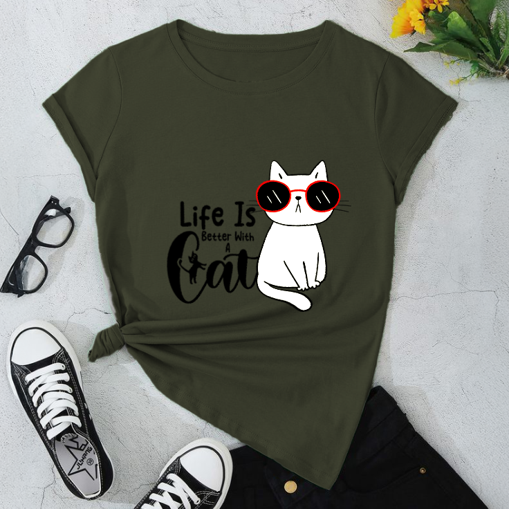 Cool Cat Unisex Softstyle T-Shirt - Casual Tees for Cat Lovers