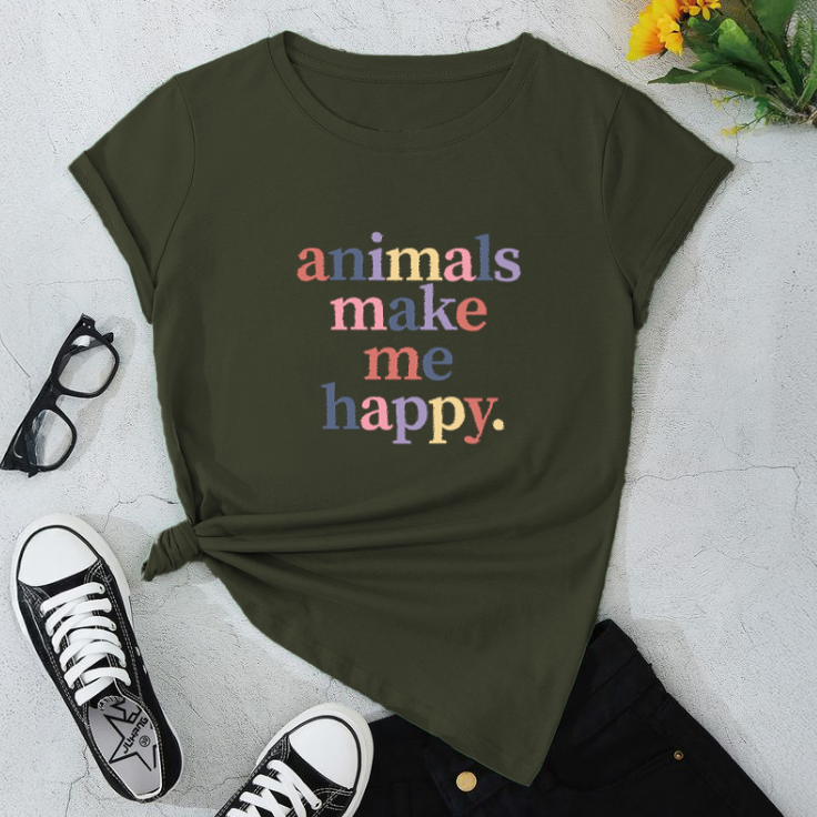 Animals Make Me Happy T-Shirt