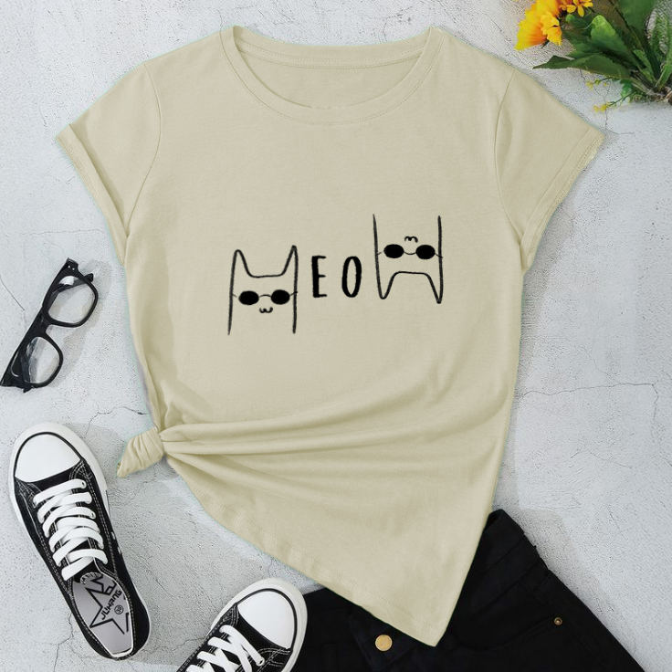 Meow Graphic Unisex T-Shirt / Casual Wear