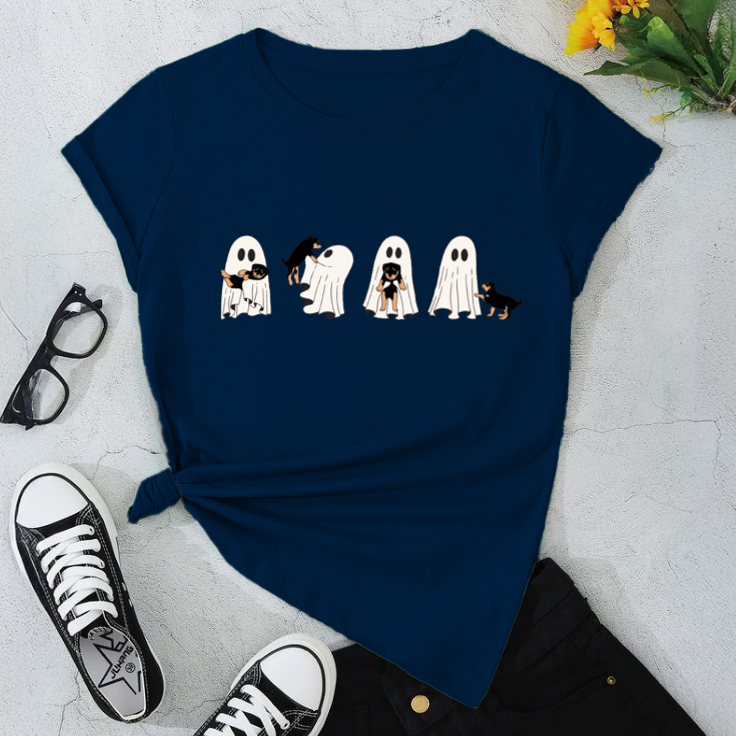 Adorable Animal Graphic Tee - Perfect for Dog Lovers / Halloween