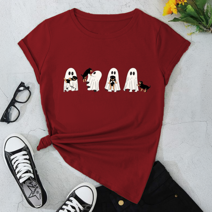 Adorable Animal Graphic Tee - Perfect for Dog Lovers / Halloween