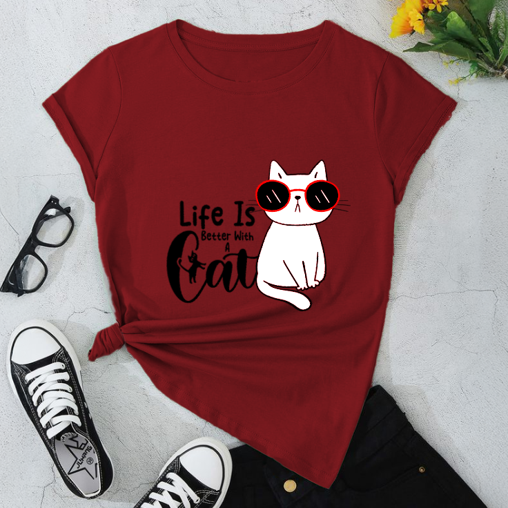 Cool Cat Unisex Softstyle T-Shirt - Casual Tees for Cat Lovers