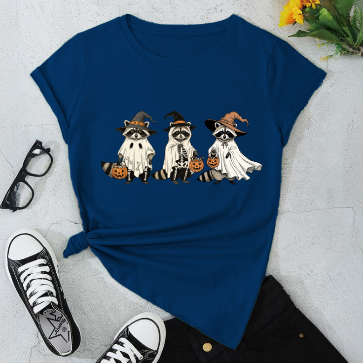 Funny Halloween Rakoon T-Shirt