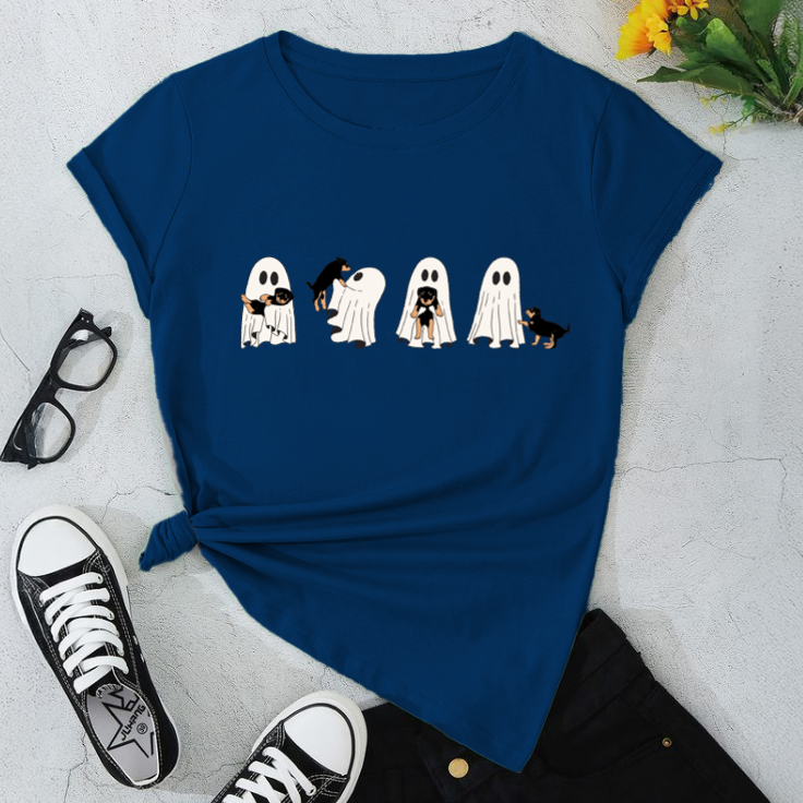 Adorable Animal Graphic Tee - Perfect for Dog Lovers / Halloween