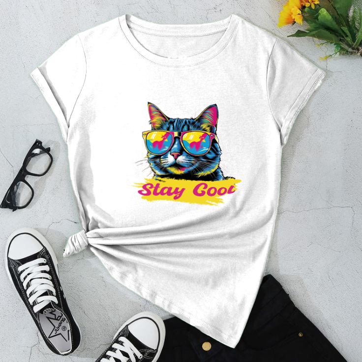 Cool Cat Graphic T-Shirt