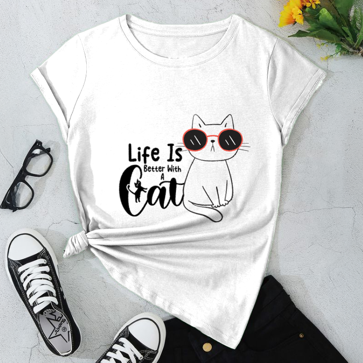 Cool Cat Unisex Softstyle T-Shirt - Casual Tees for Cat Lovers