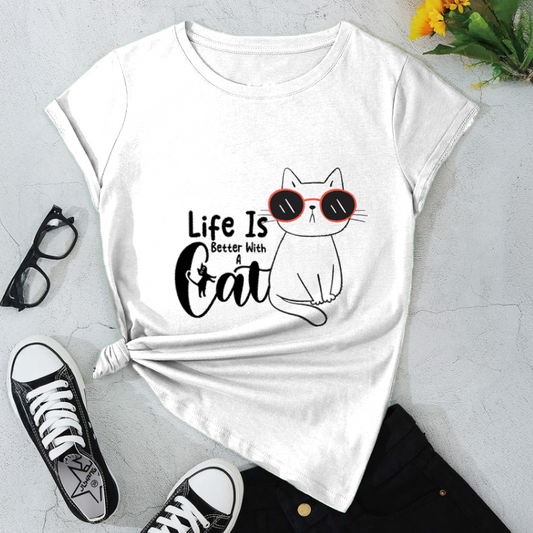 Cool Cat Unisex Softstyle T-Shirt - Casual Tees for Cat Lovers