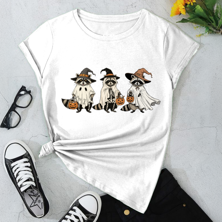Funny Halloween Rakoon T-Shirt