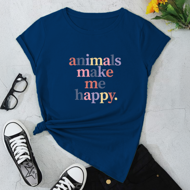 Animals Make Me Happy T-Shirt